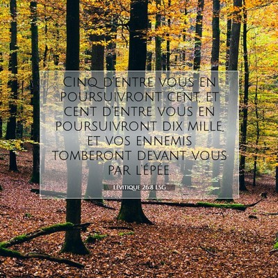 Lévitique 26:8 LSG Image du verset biblique
