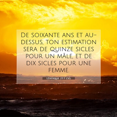 Lévitique 27:7 Verset biblique expliqué