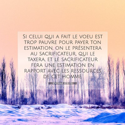 Lévitique 27:8 Verset biblique expliqué