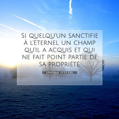 Lévitique 27:22 Verset biblique expliqué