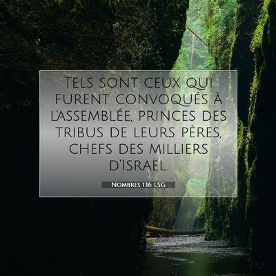 Nombres 1:16 Verset biblique expliqué