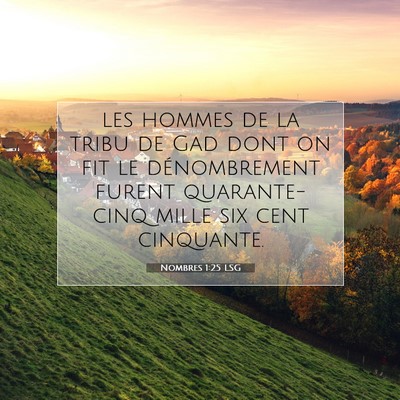 Nombres 1:25 Verset biblique expliqué
