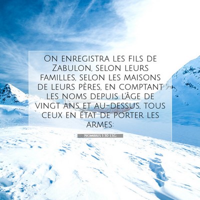 Nombres 1:30 Verset biblique expliqué