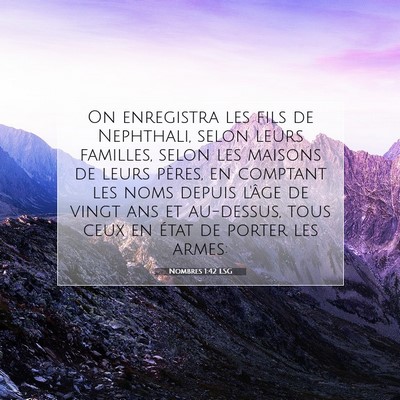 Nombres 1:42 Verset biblique expliqué