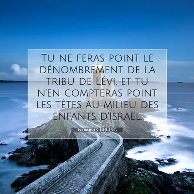 Nombres 1:49 Verset biblique expliqué