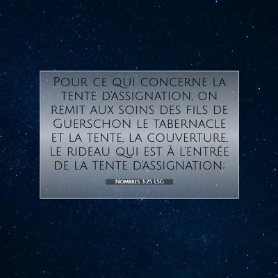 Nombres 3:25 Verset biblique expliqué