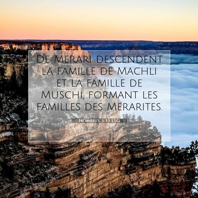Nombres 3:33 Verset biblique expliqué