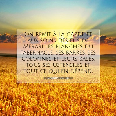 Nombres 3:36 Verset biblique expliqué