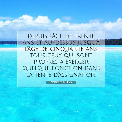 Nombres 4:3 Verset biblique expliqué
