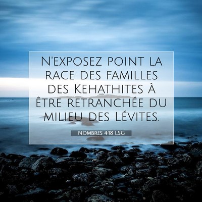 Nombres 4:18 Verset biblique expliqué