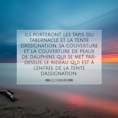 Nombres 4:25 Verset biblique expliqué