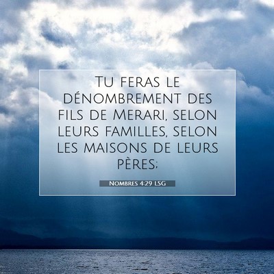 Nombres 4:29 Verset biblique expliqué
