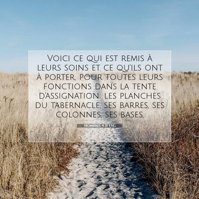 Nombres 4:31 Verset biblique expliqué