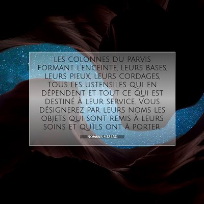 Nombres 4:32 Verset biblique expliqué