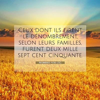 Nombres 4:36 Verset biblique expliqué