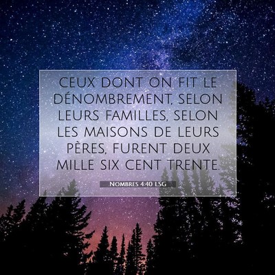 Nombres 4:40 Verset biblique expliqué