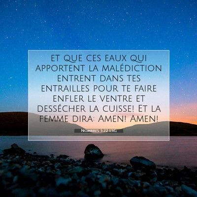 Nombres 5:22 Verset biblique expliqué