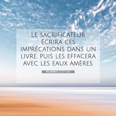 Nombres 5:23 Verset biblique expliqué