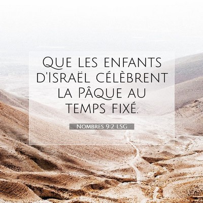 Nombres 9:2 Verset biblique expliqué
