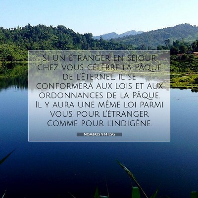 Nombres 9:14 Verset biblique expliqué
