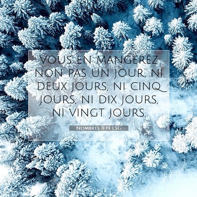 Nombres 11:19 Verset biblique expliqué