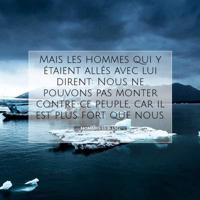 Nombres 13:31 Verset biblique expliqué