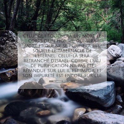 Nombres 19:13 Verset biblique expliqué