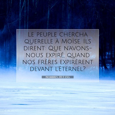 Nombres 20:3 Verset biblique expliqué
