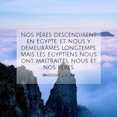 Nombres 20:15 Verset biblique expliqué