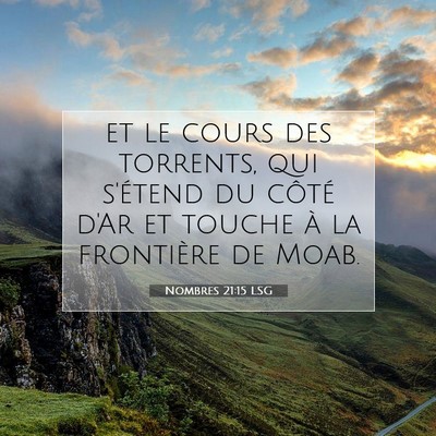 Nombres 21:15 Verset biblique expliqué