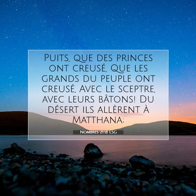 Nombres 21:18 Verset biblique expliqué