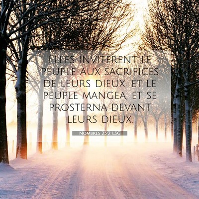 Nombres 25:2 LSG Image du verset biblique