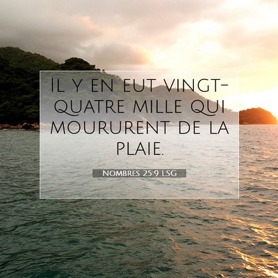 Nombres 25:9 LSG Image du verset biblique