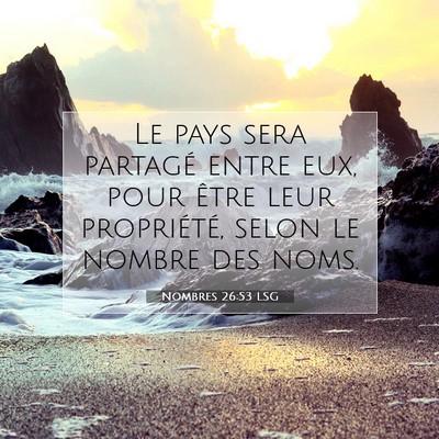 Nombres 26:53 Verset biblique expliqué