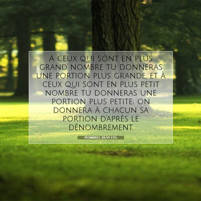 Nombres 26:54 Verset biblique expliqué