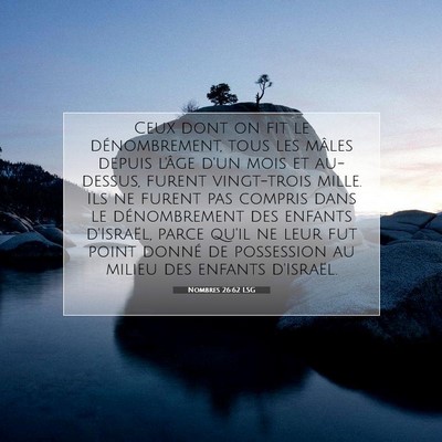 Nombres 26:62 Verset biblique expliqué