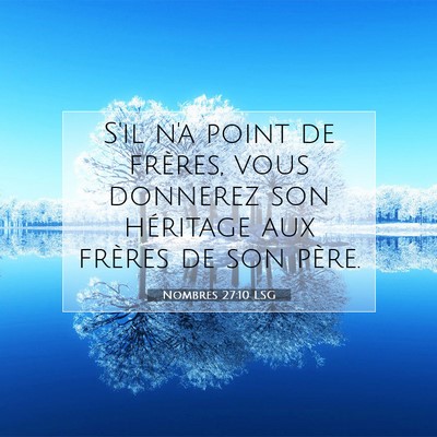 Nombres 27:10 Verset biblique expliqué
