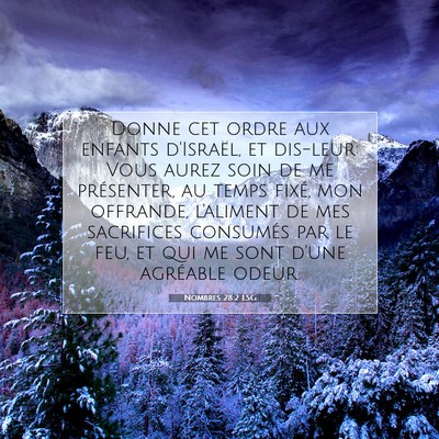 Nombres 28:2 Verset biblique expliqué