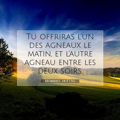Nombres 28:4 Verset biblique expliqué
