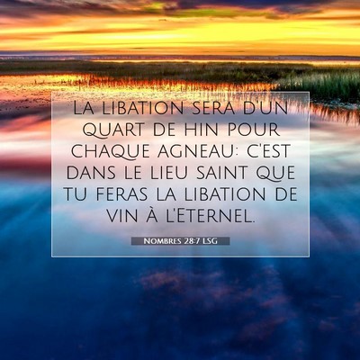 Nombres 28:7 Verset biblique expliqué