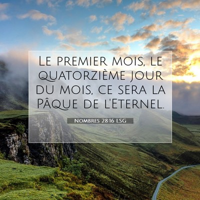 Nombres 28:16 Verset biblique expliqué