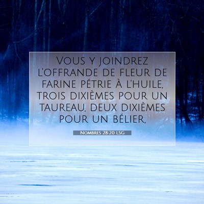 Nombres 28:20 Verset biblique expliqué