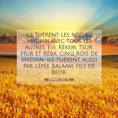 Nombres 31:8 Verset biblique expliqué