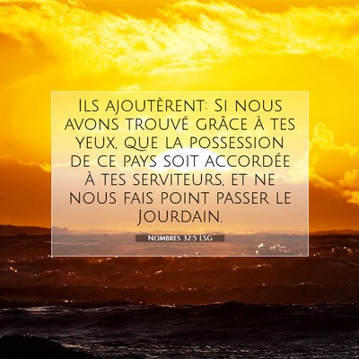 Nombres 32:5 Verset biblique expliqué