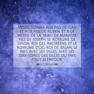 Nombres 32:33 Verset biblique expliqué