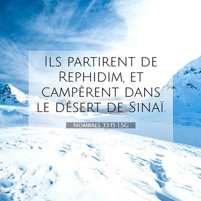 Nombres 33:15 LSG Image du verset biblique