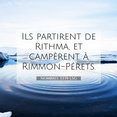 Nombres 33:19 LSG Image du verset biblique