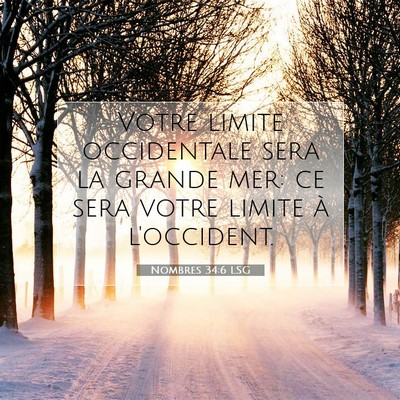 Nombres 34:6 LSG Image du verset biblique