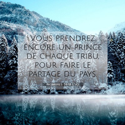 Nombres 34:18 LSG Image du verset biblique