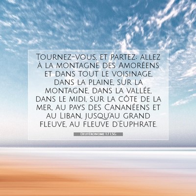 Deutéronome 1:7 Verset biblique expliqué